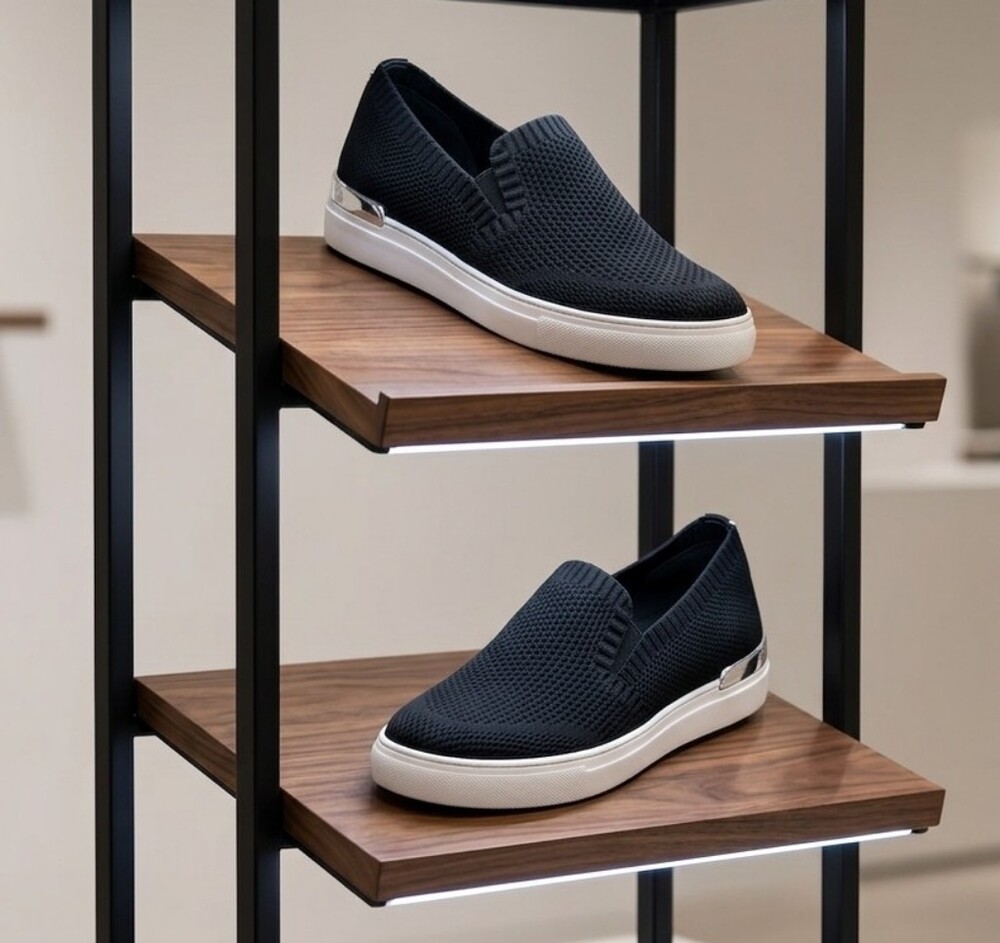 Women's Black Slip-On Espadrille Sneakers
